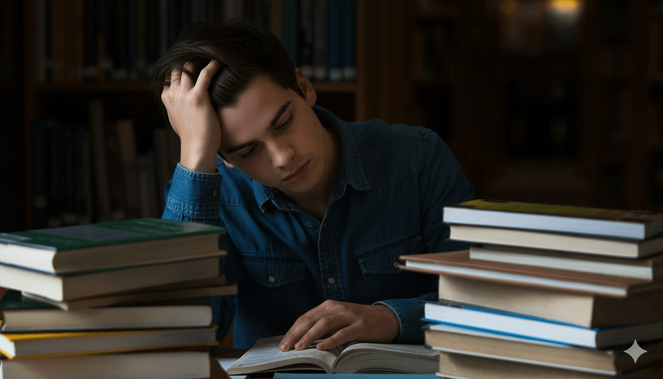 Estudi tradicional amb llibres